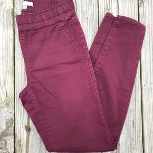 NY&Co burgundy pull on pants